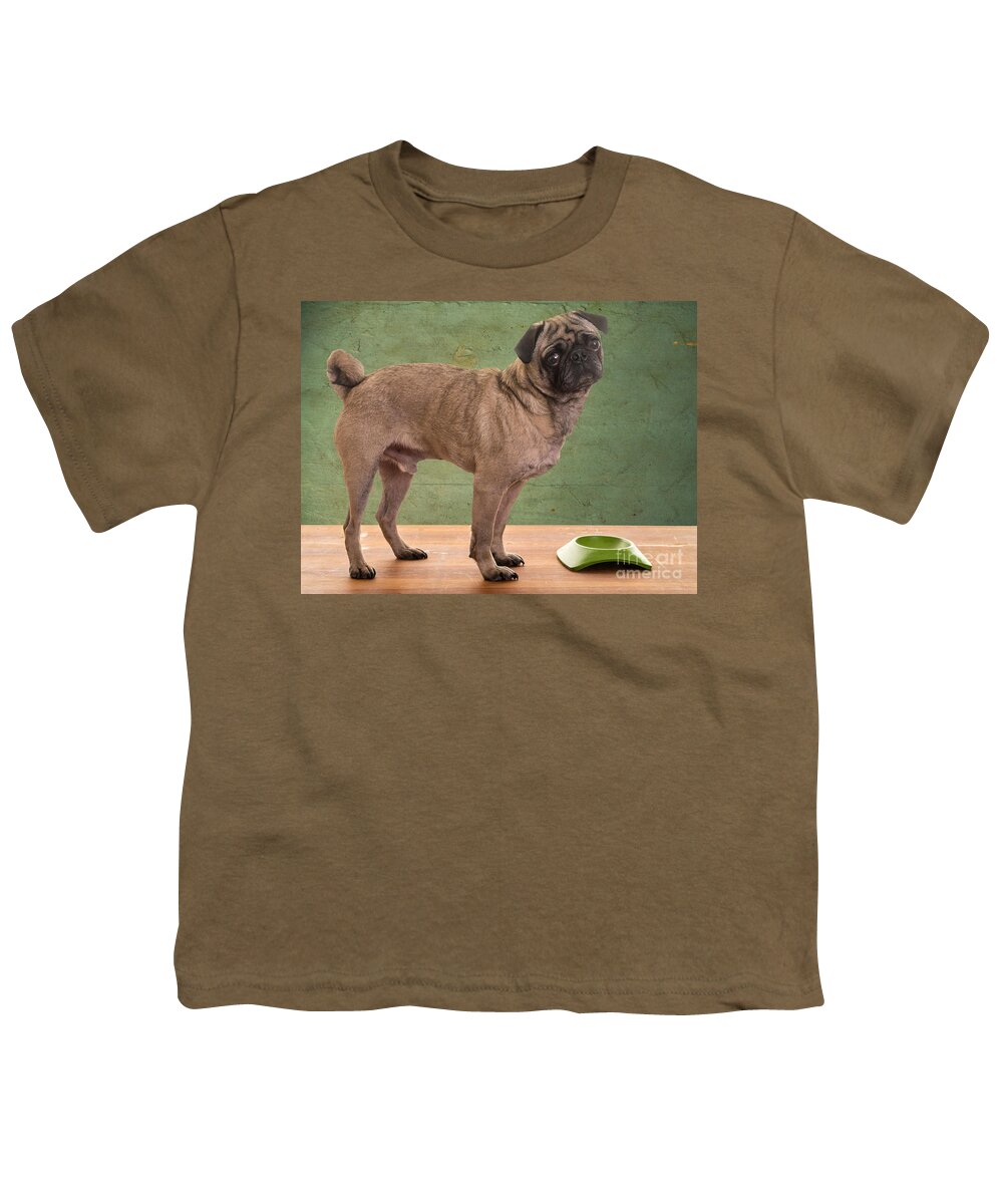 Bowl Youth T-Shirt featuring the photograph When is Dinner? by Edward Fielding
