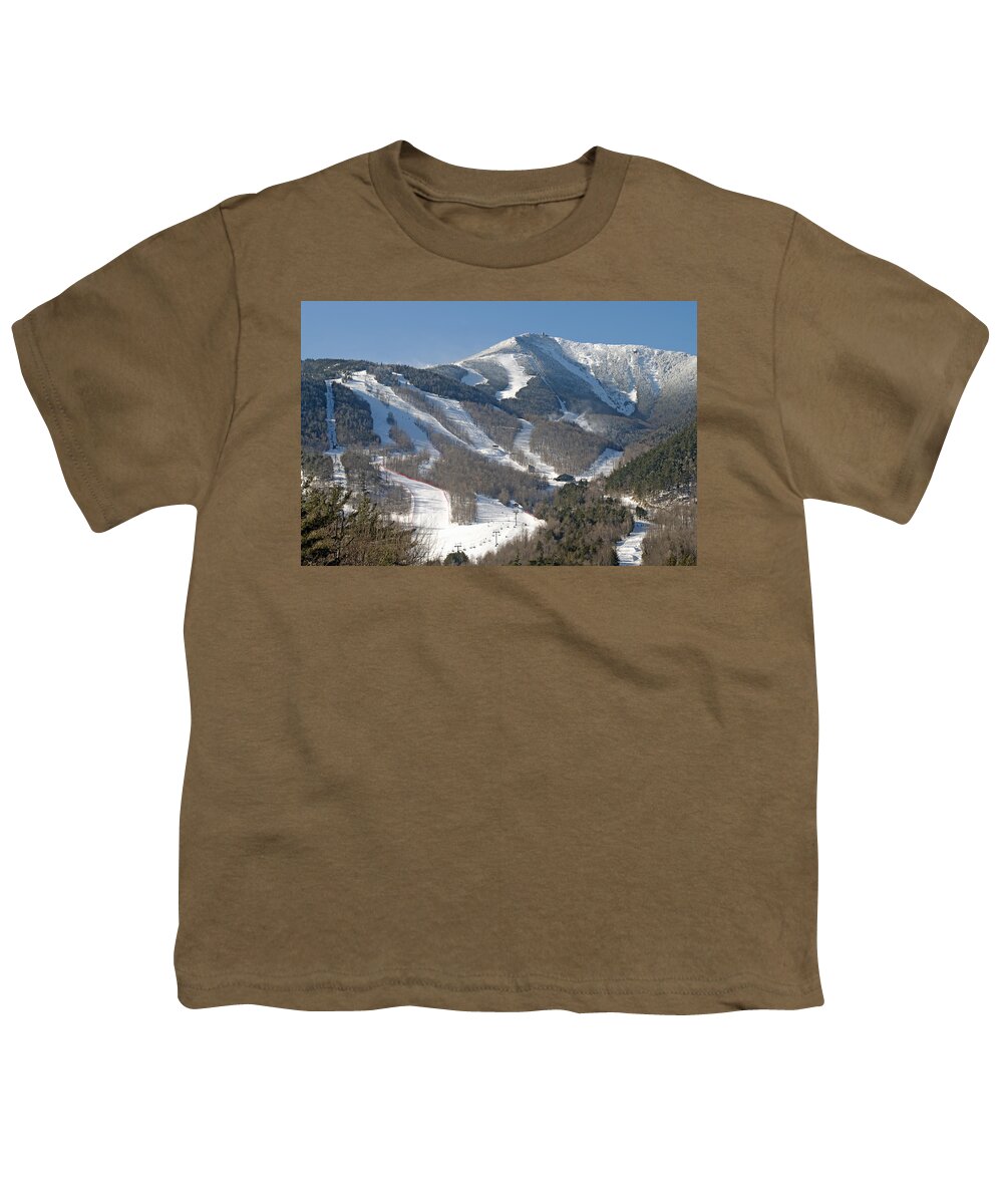 Whiteface Youth T-Shirt featuring the photograph Whiteface Ski Mountain in Upstate New York near Lake Placid by Brendan Reals