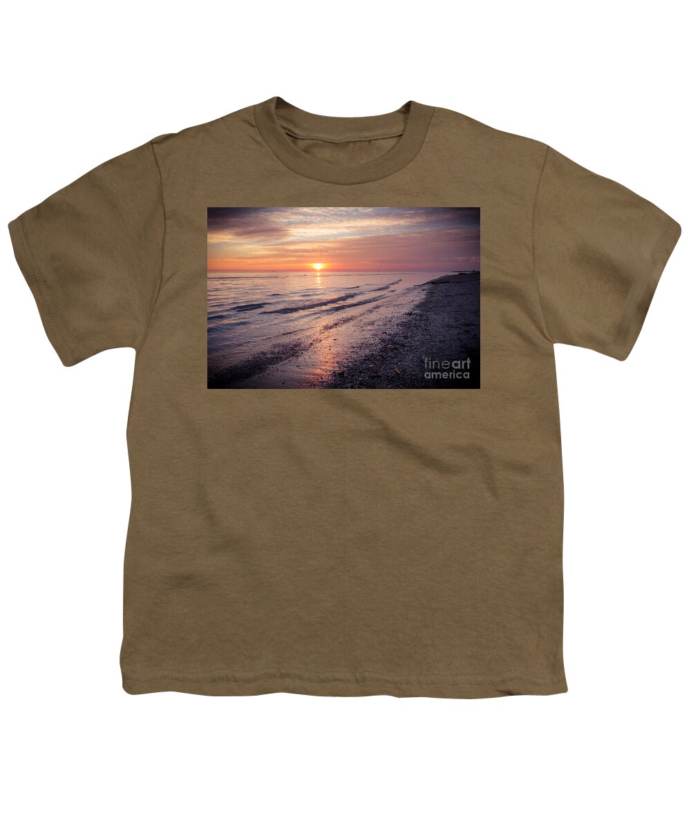 Friaul-julisch Venetien Youth T-Shirt featuring the photograph Winter Sunset At The Beach by Hannes Cmarits