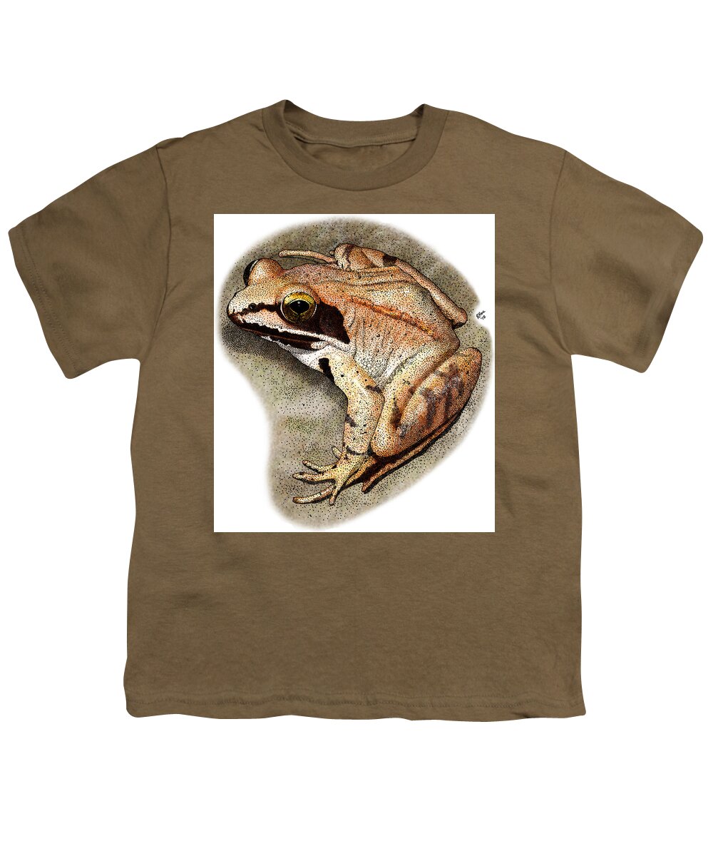 Wood Frog Youth T-Shirt featuring the photograph Wood Frog by Roger Hall