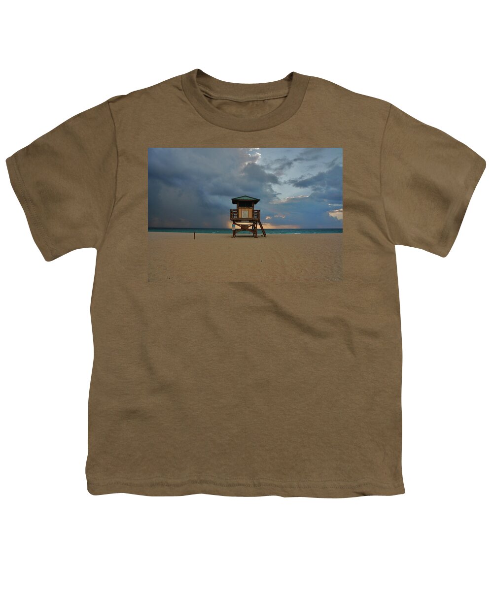 Storm Clouds Beach Youth T-Shirt featuring the photograph 26- Storm Front by Joseph Keane