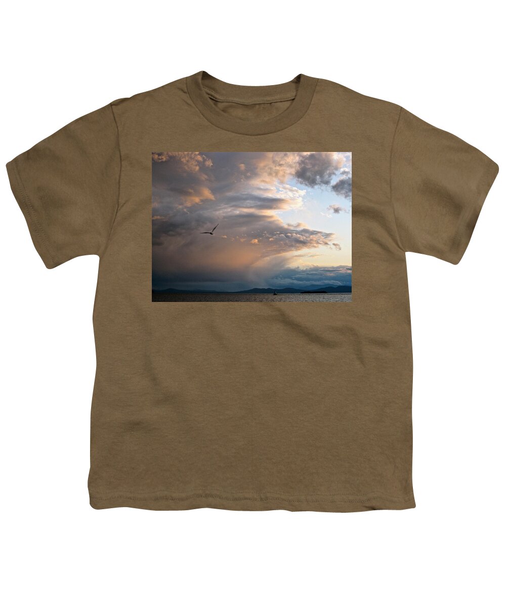 Clouds Youth T-Shirt featuring the photograph Ahead of the Curve by Mike Reilly