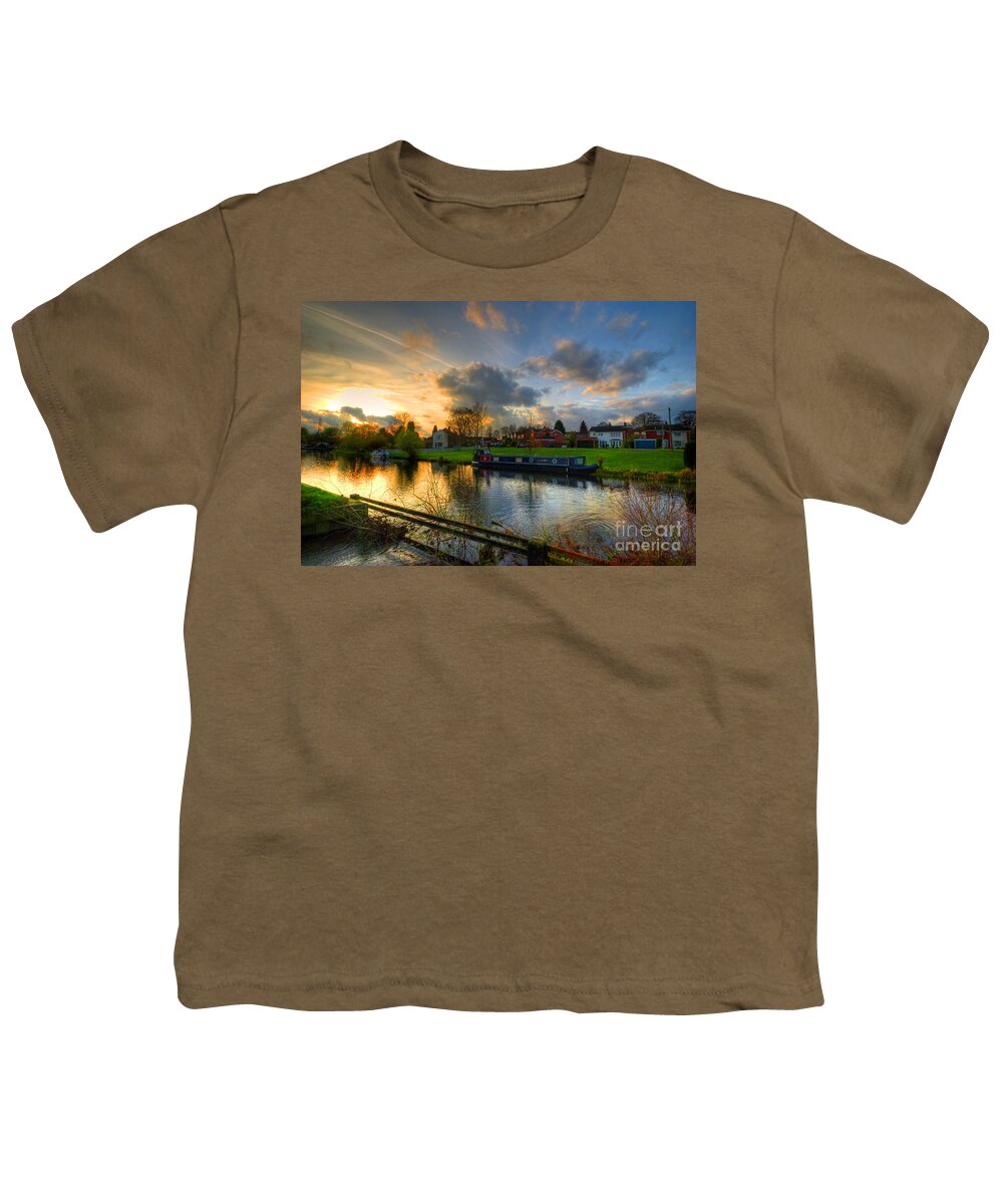 Hdr Youth T-Shirt featuring the photograph Barrow Sunset by Yhun Suarez