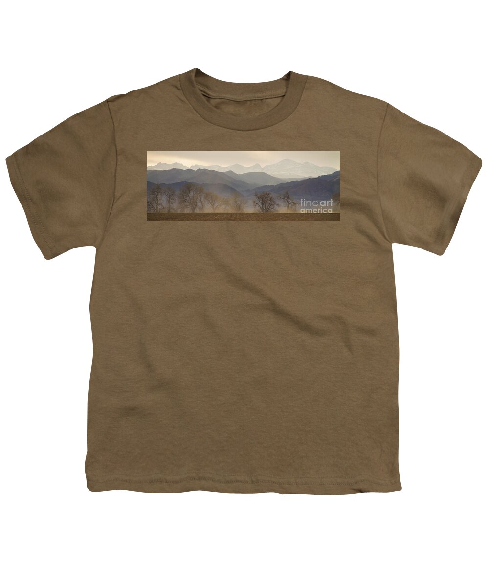 Foothills Youth T-Shirt featuring the photograph Boulder County Colorado Layers Panorama by James BO Insogna