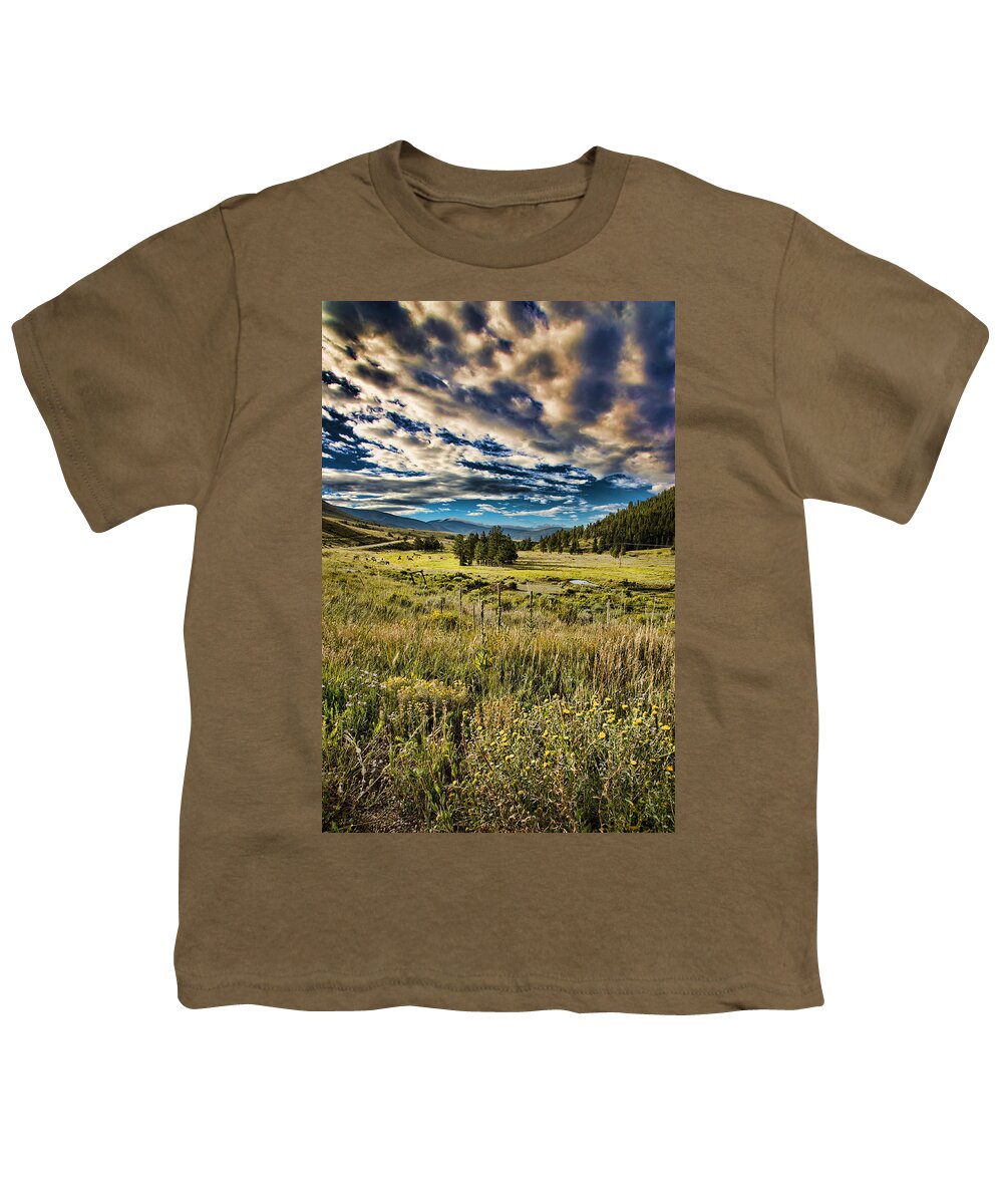 Elizabethtown Nm Youth T-Shirt featuring the photograph E Town Sky by Ron Weathers