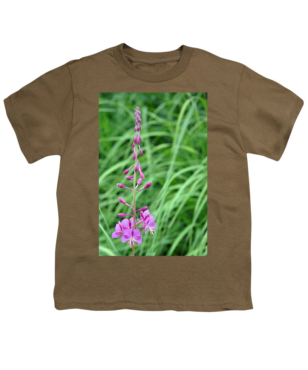 Alaska Youth T-Shirt featuring the photograph Fireweed by Lisa Phillips