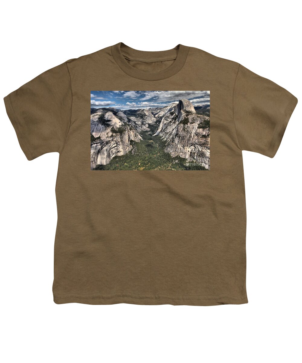 Half Dome Youth T-Shirt featuring the photograph Half Dome Valley by Adam Jewell