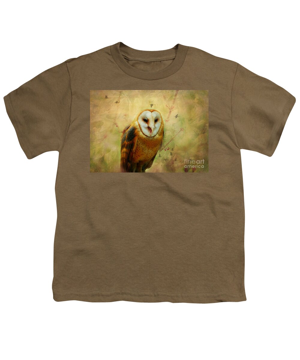  Youth T-Shirt featuring the photograph I Will Make You Smile Owl by Peggy Franz
