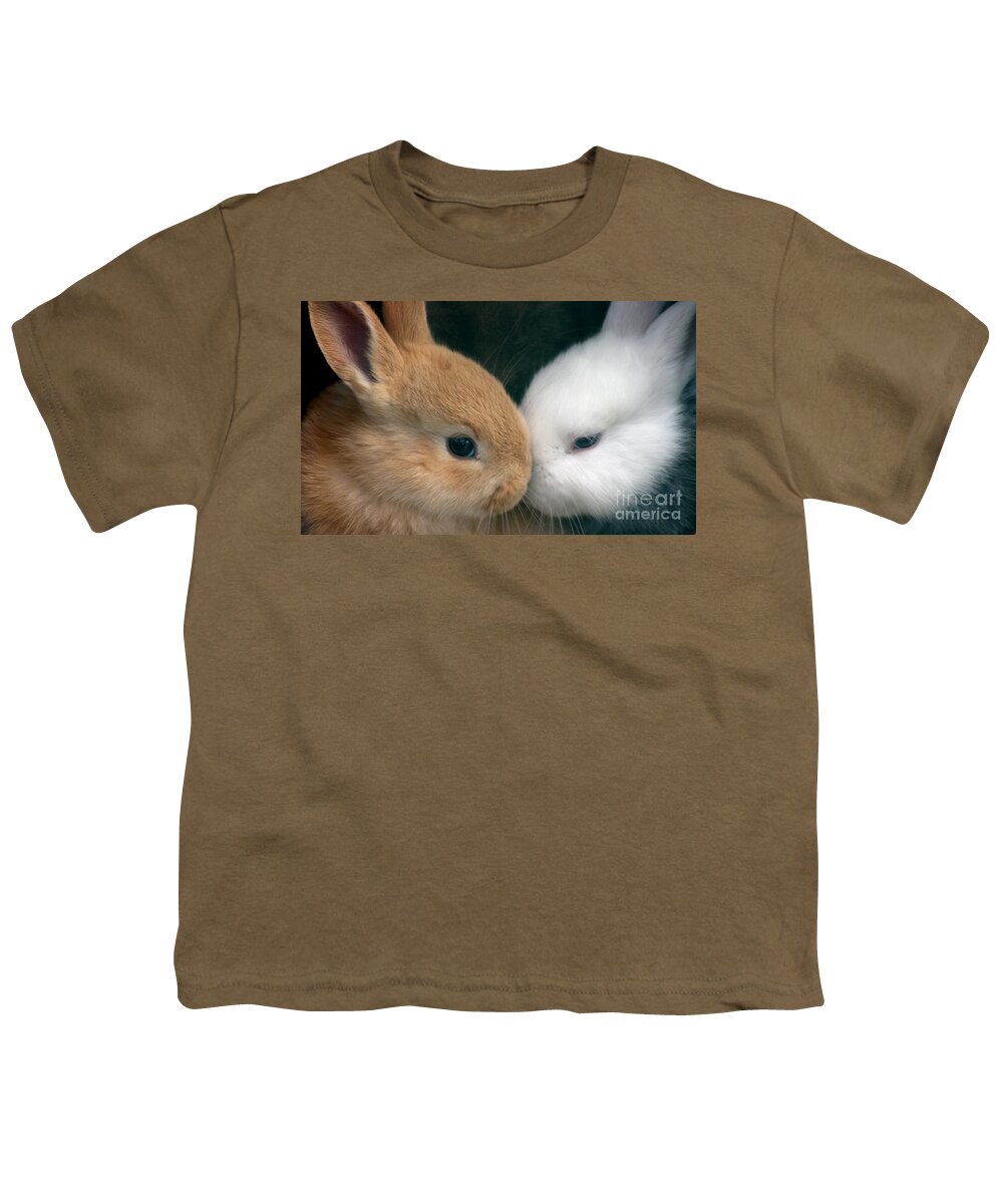 Rabbits Youth T-Shirt featuring the photograph Kissing Cousin's by Living Color Photography Lorraine Lynch