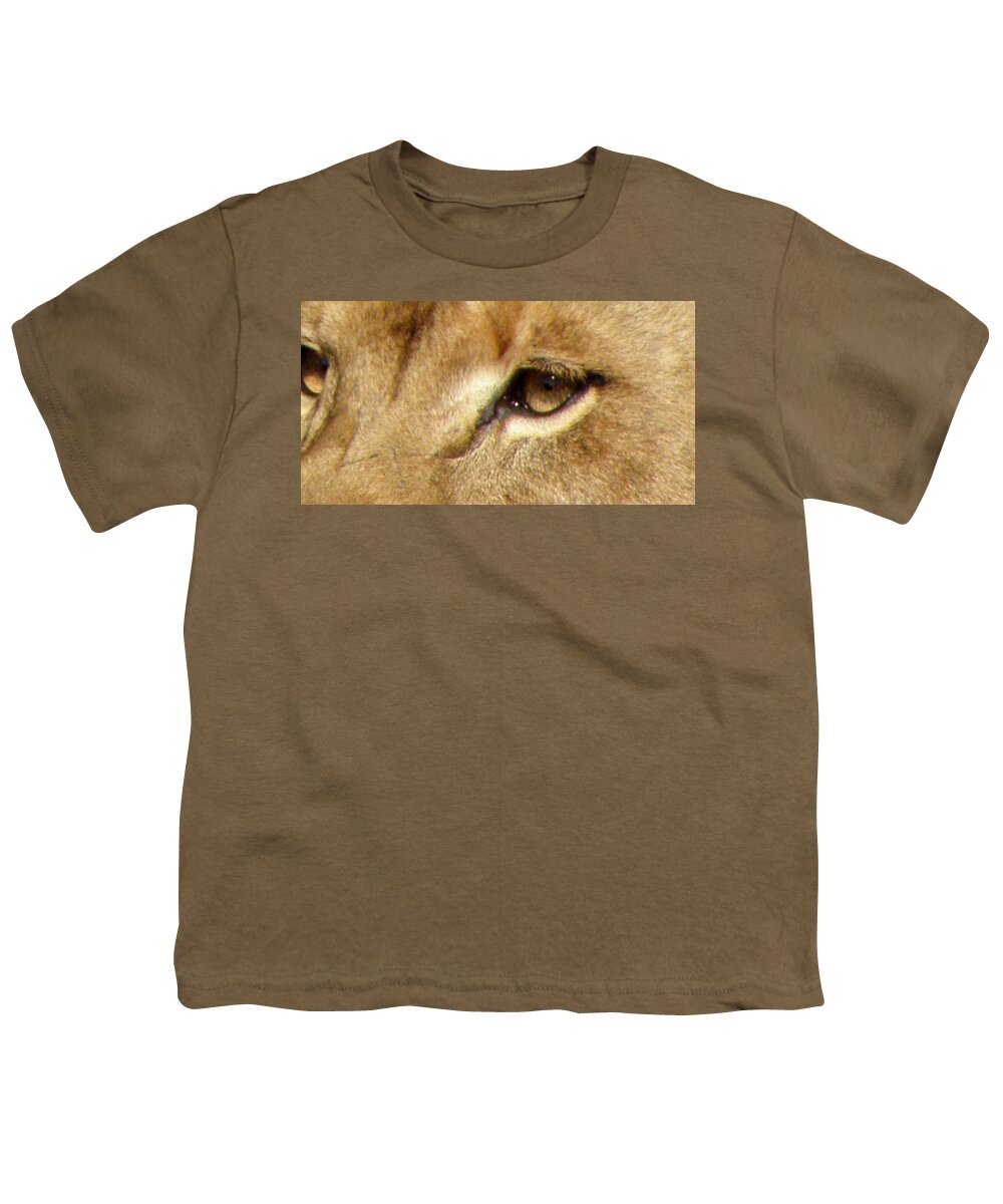 Lion Youth T-Shirt featuring the photograph Lioness Eyes by Kim Galluzzo Wozniak