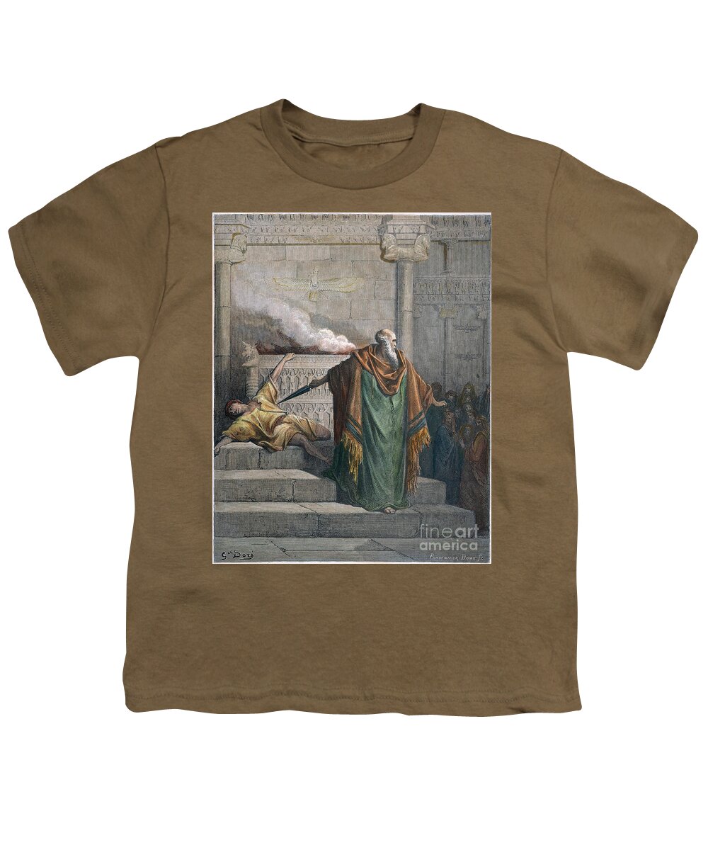 2nd Century B.c. Youth T-Shirt featuring the drawing Mattathias And The Idolator by Gustave Dore