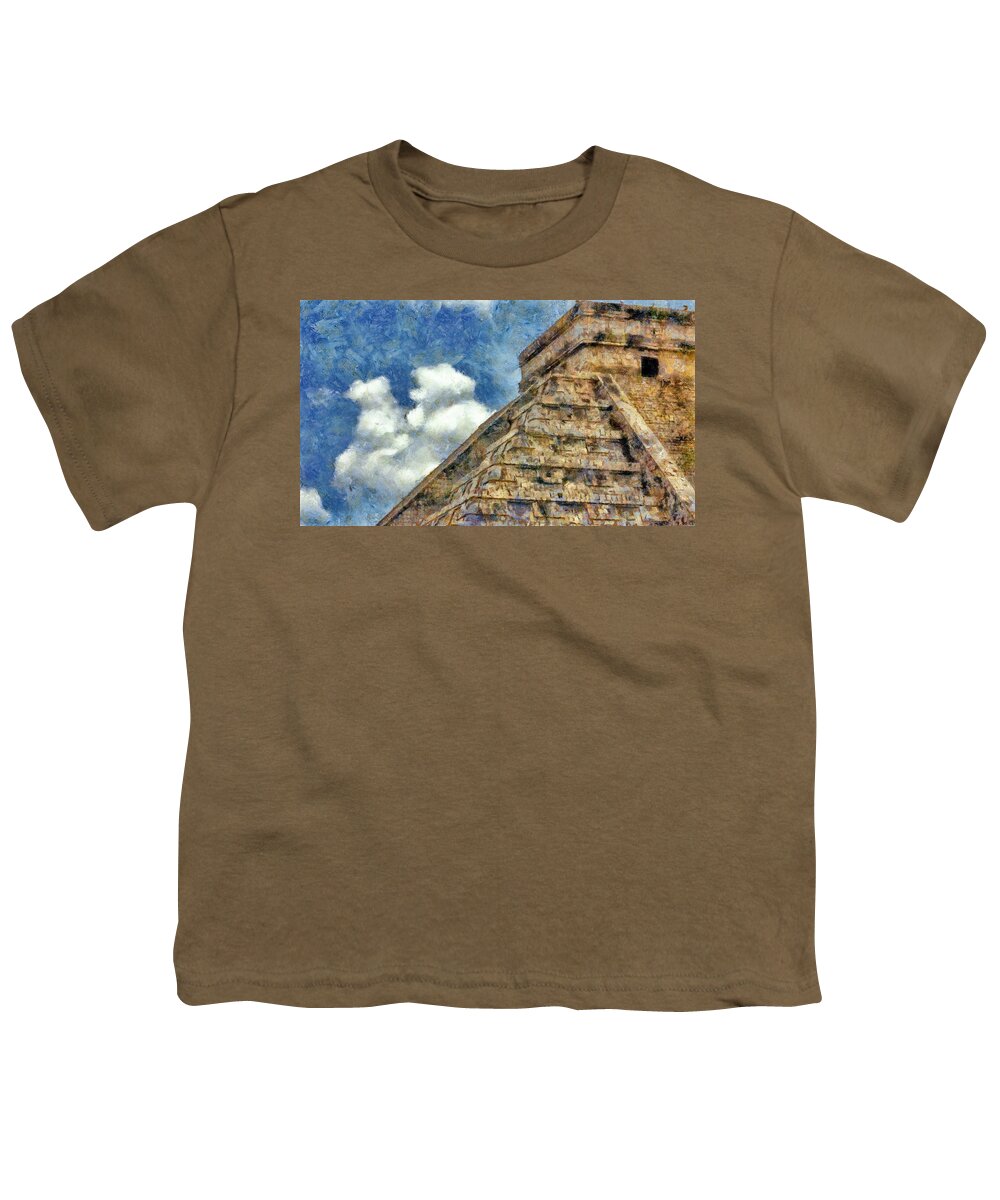 Ancient Youth T-Shirt featuring the painting Mayan Mysteries by Jeffrey Kolker