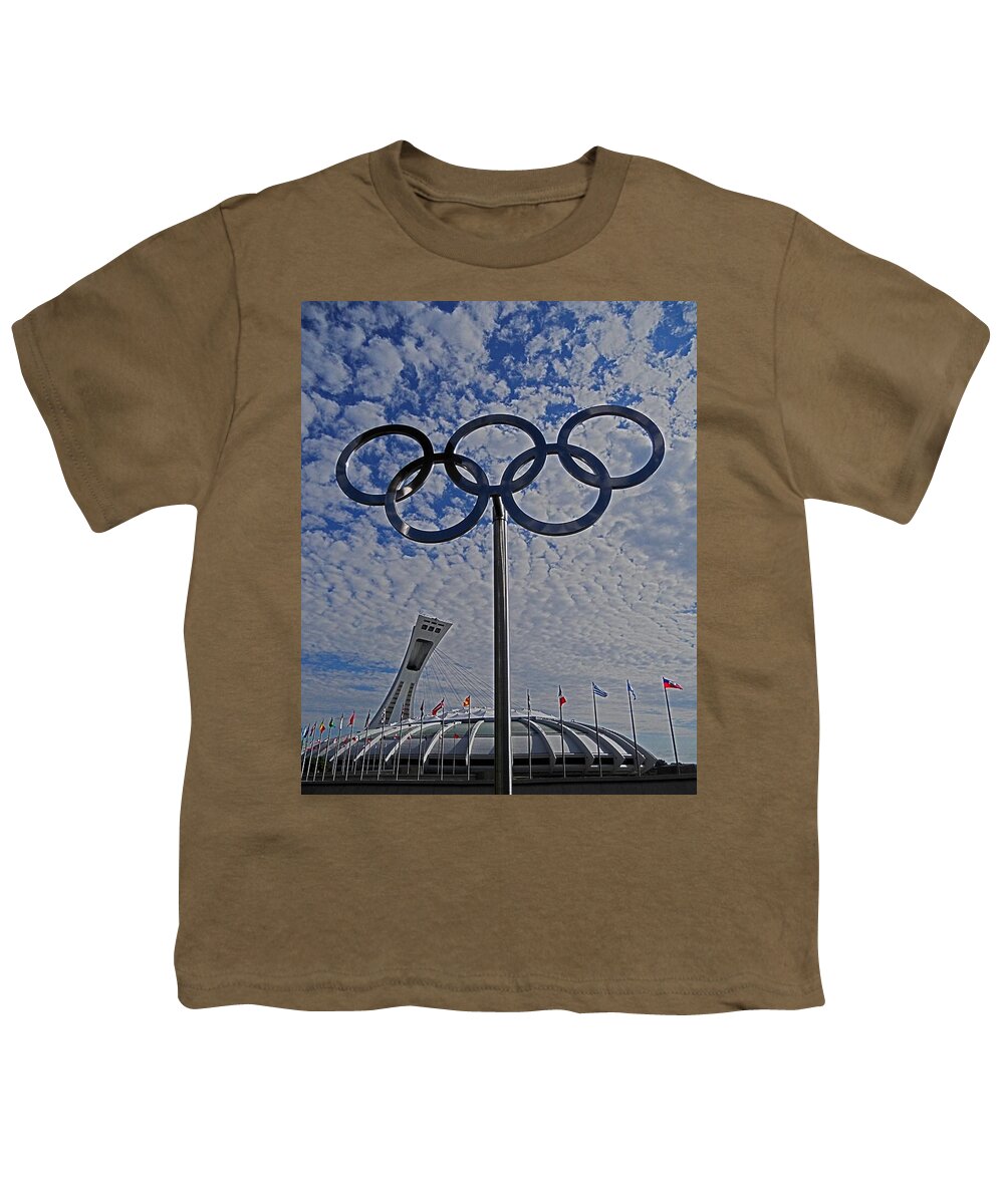 North America Youth T-Shirt featuring the photograph Olympic Stadium Montreal by Juergen Weiss