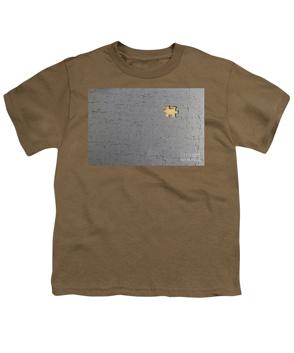 Abstract Youth T-Shirt featuring the photograph Puzzle With A Missing Piece by Photo Researchers, Inc.