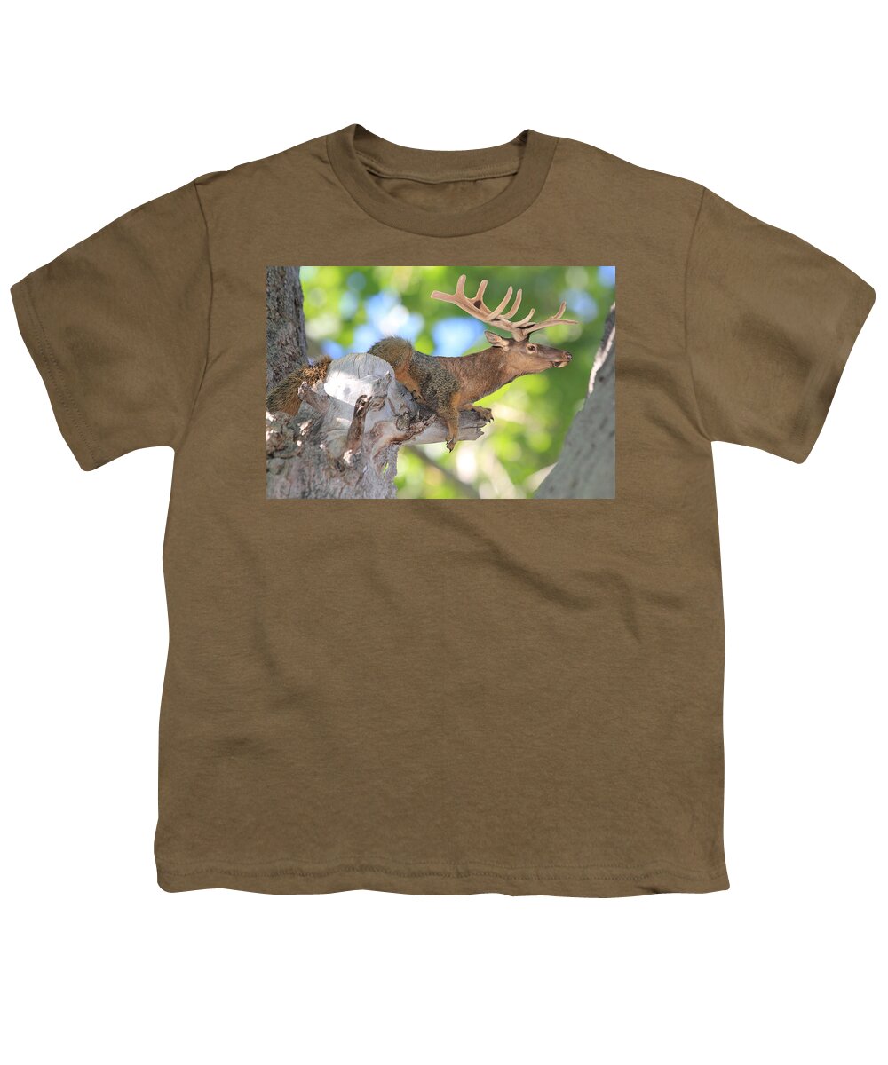 Squirrelk Youth T-Shirt featuring the photograph Squirrelk by Shane Bechler