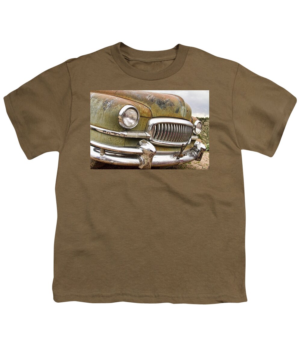 1951 Youth T-Shirt featuring the photograph Vintage 1951 Nash Ambassador Front End 2 by James BO Insogna