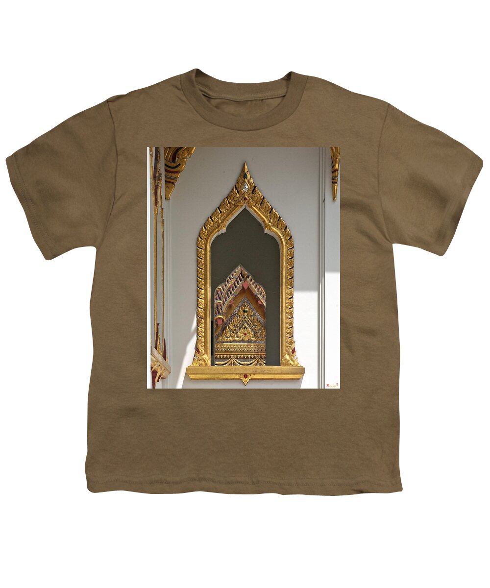 Bangkok Youth T-Shirt featuring the photograph Wat Yannawa Center Pavilion Window DTHB064 by Gerry Gantt