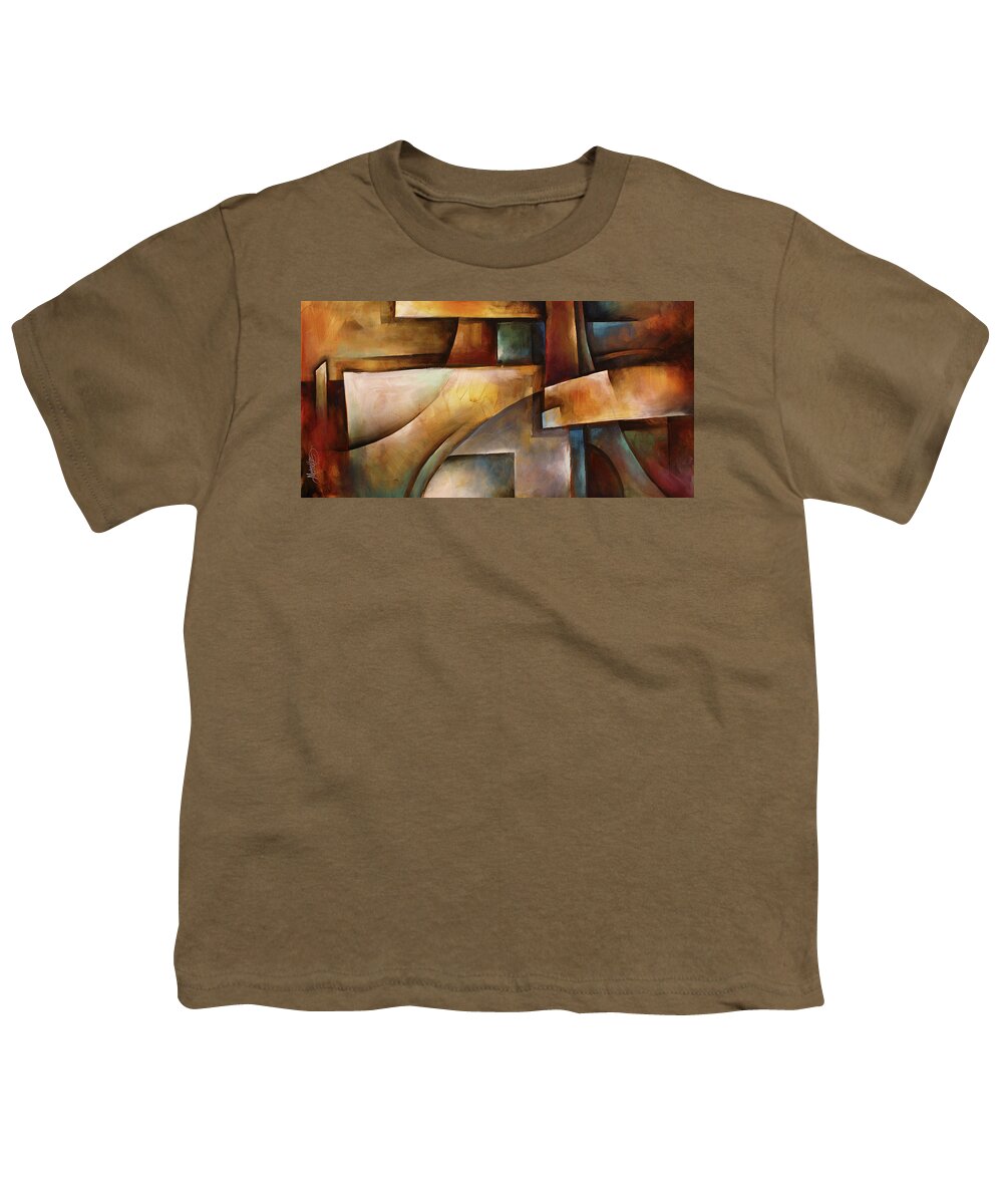 Abstract Youth T-Shirt featuring the painting ' Folding Space ' by Michael Lang