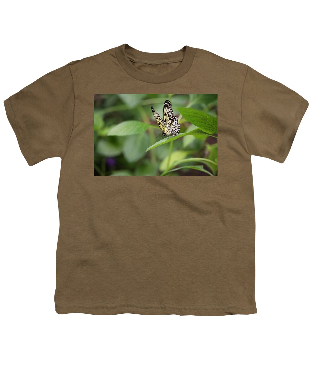 Butterfly Youth T-Shirt featuring the photograph 1383 by Teresa Blanton