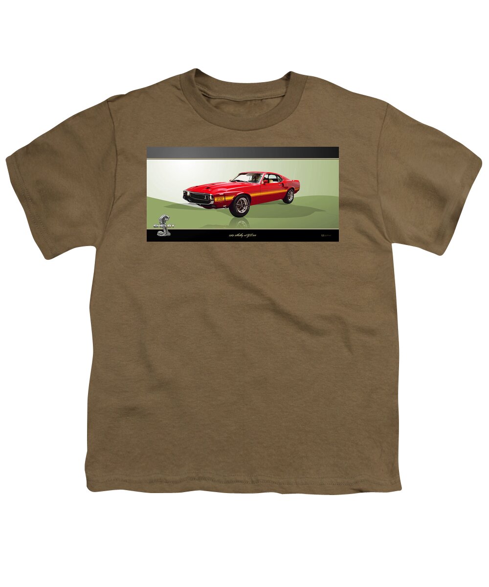 Wheels Of Fortune By Serge Averbukh Youth T-Shirt featuring the photograph 1969 Shelby v8 GT350 by Serge Averbukh