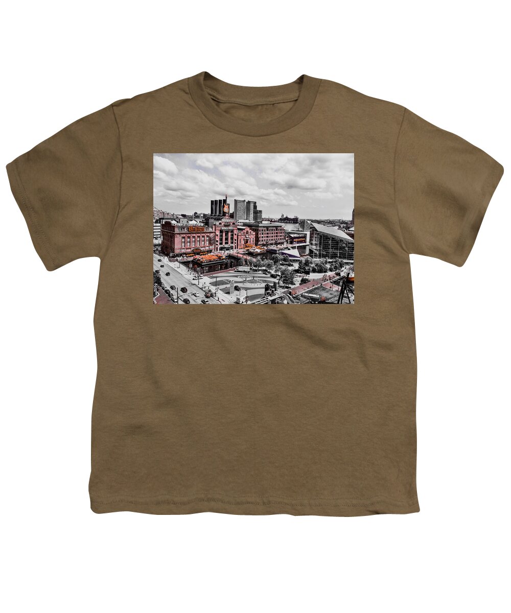 Baltimore Youth T-Shirt featuring the photograph Baltimore Power Plant by Chris Montcalmo