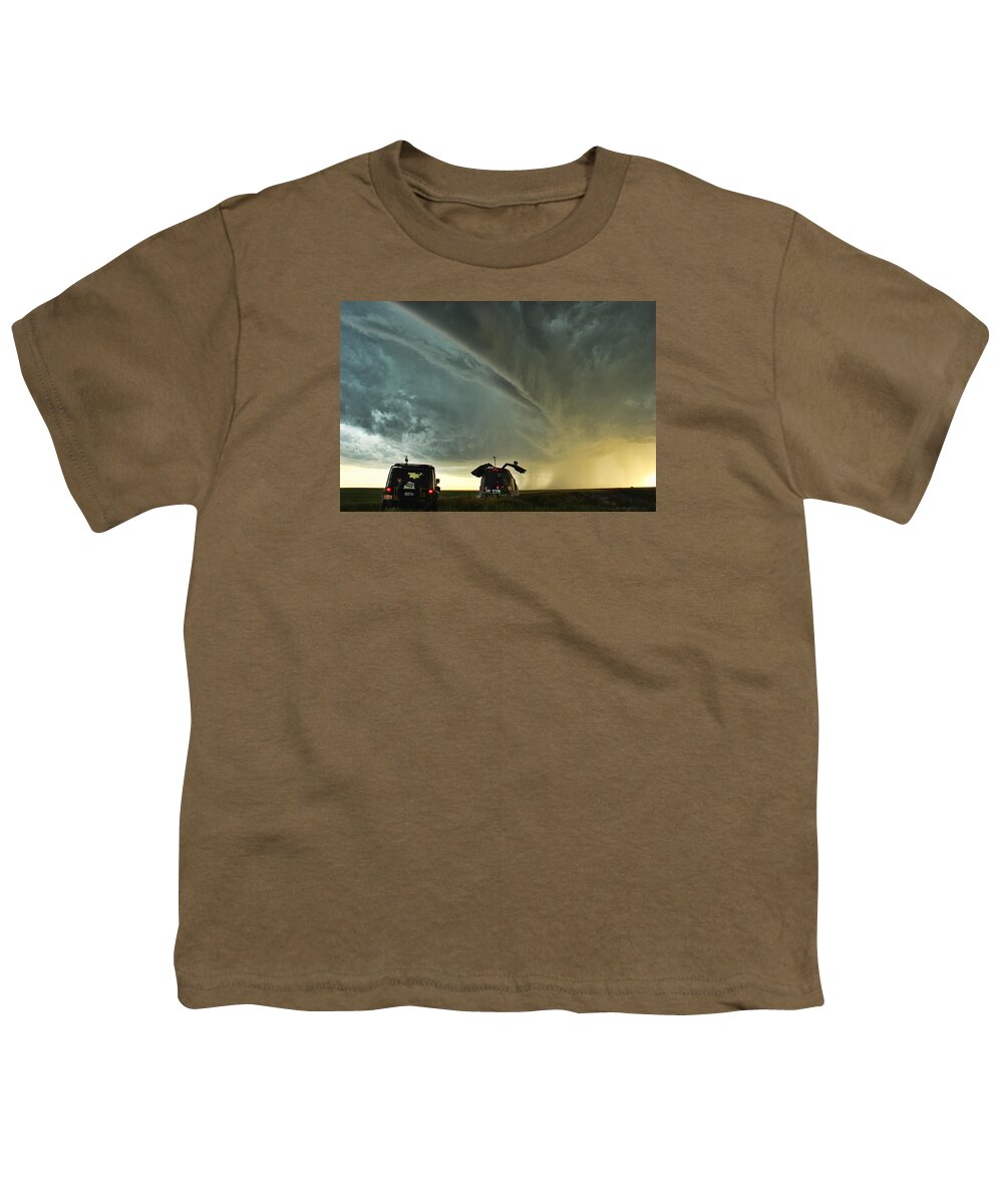 Clouds Youth T-Shirt featuring the photograph Dominating the Storm #2 by Ryan Crouse