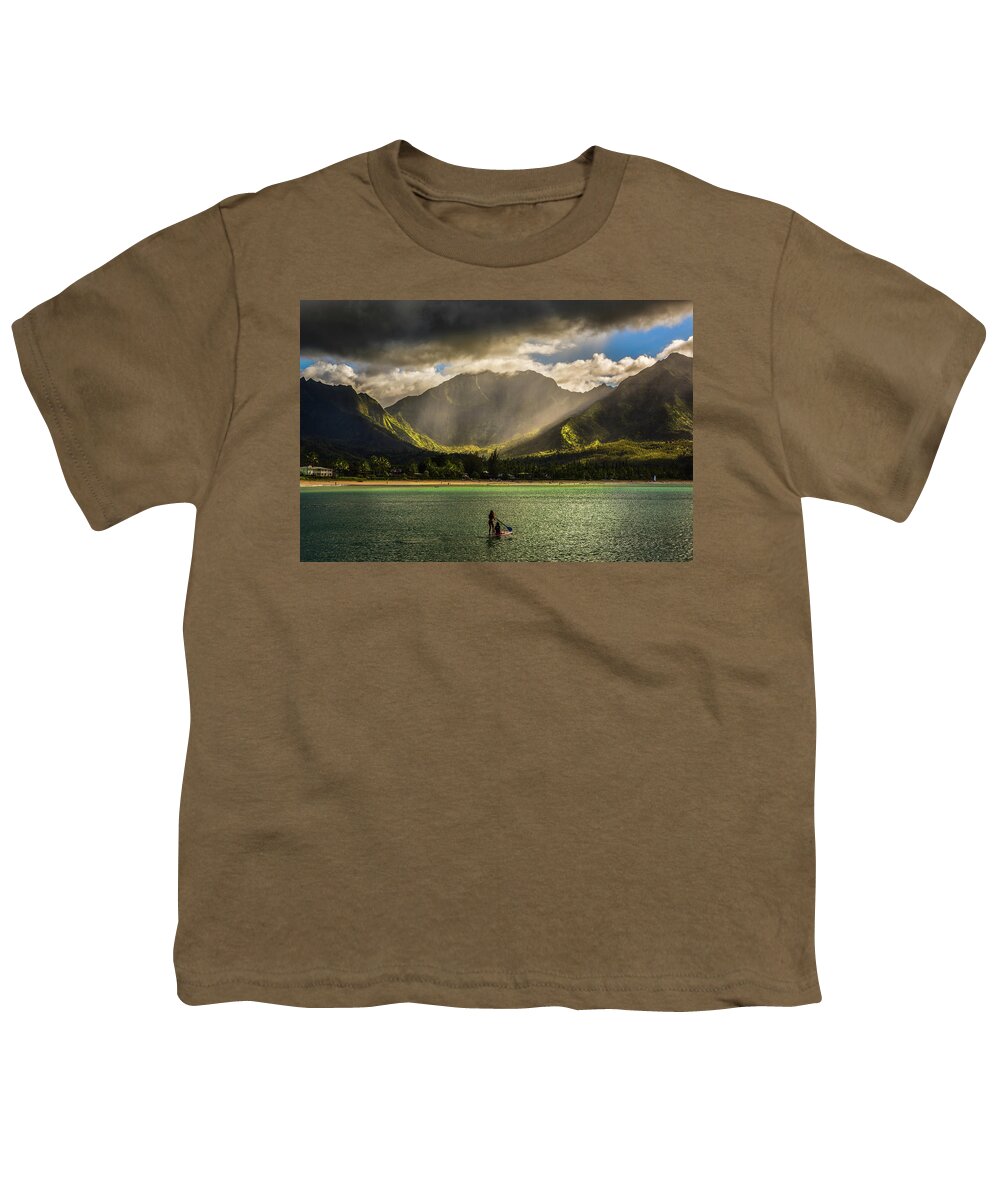 Hanalei Youth T-Shirt featuring the photograph Facing the Storm by Robert FERD Frank
