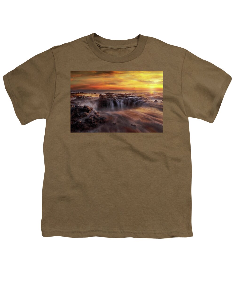 Thors Well Youth T-Shirt featuring the photograph Fire and Water #1 by David Gn