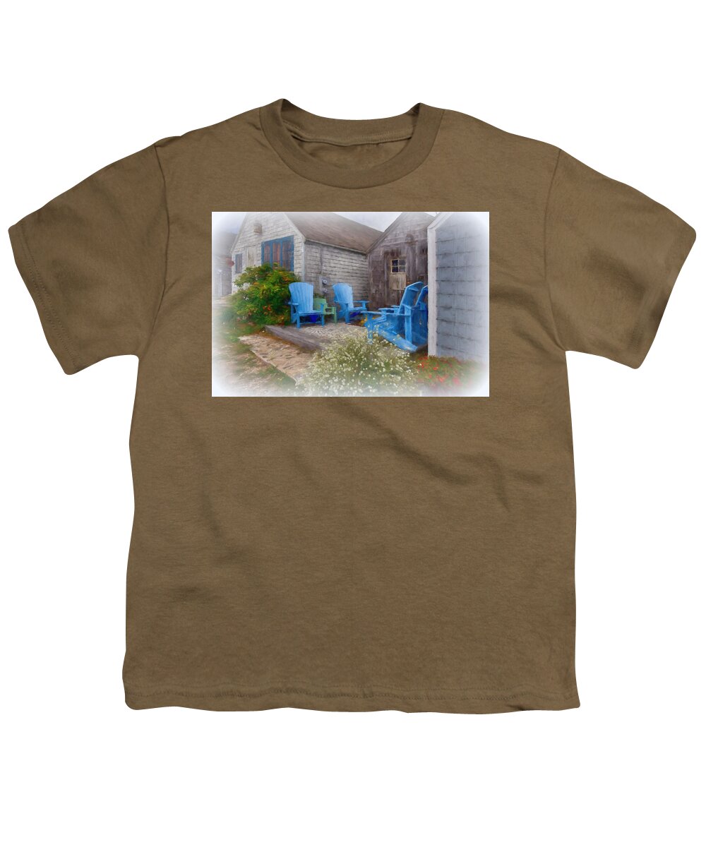 Chairs Youth T-Shirt featuring the photograph Hampton View #1 by Tricia Marchlik