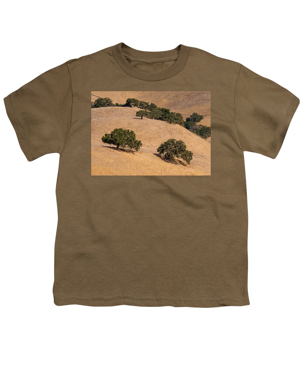 Carmel Valley Youth T-Shirt featuring the photograph Hillside Oaks #1 by Derek Dean