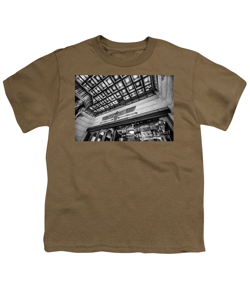 Utah Youth T-Shirt featuring the photograph Ogden's Historic Peery's Egyptian Theater At Night 2 by Gary Whitton