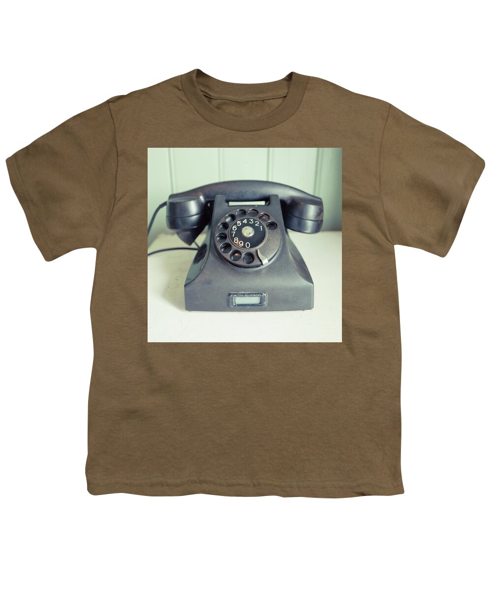 Home Youth T-Shirt featuring the photograph Old Telephone Square #1 by Edward Fielding