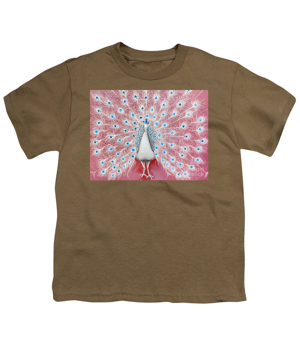 Animal Youth T-Shirt featuring the painting Peacock Pattern On The Wall #1 by Setsiri Silapasuwanchai