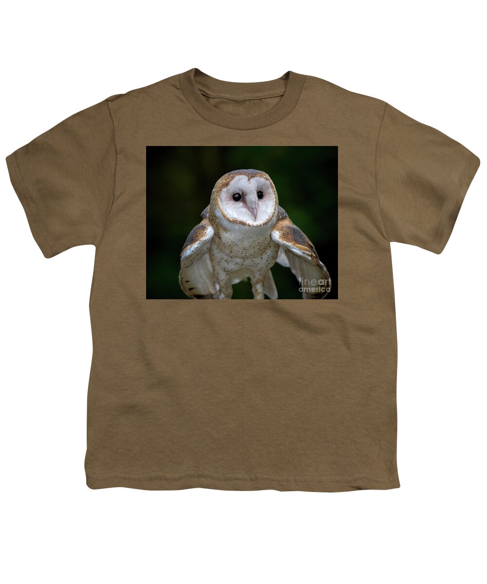 Barn Owl Youth T-Shirt featuring the photograph Ready #1 by Amy Porter