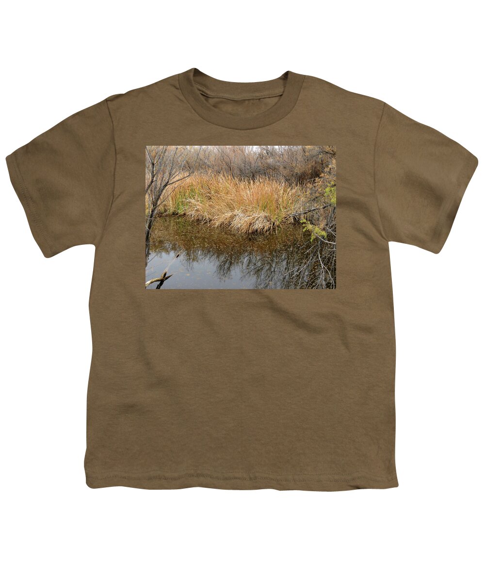 Riparian Youth T-Shirt featuring the photograph River Grass #1 by Laurel Powell