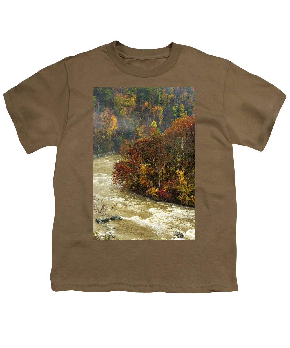 Autumn Youth T-Shirt featuring the photograph Roanoke River #1 by Thomas R Fletcher
