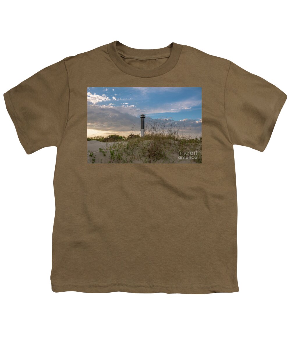 Sullivan's Island Lighthouse Youth T-Shirt featuring the photograph Southern Roads #1 by Dale Powell