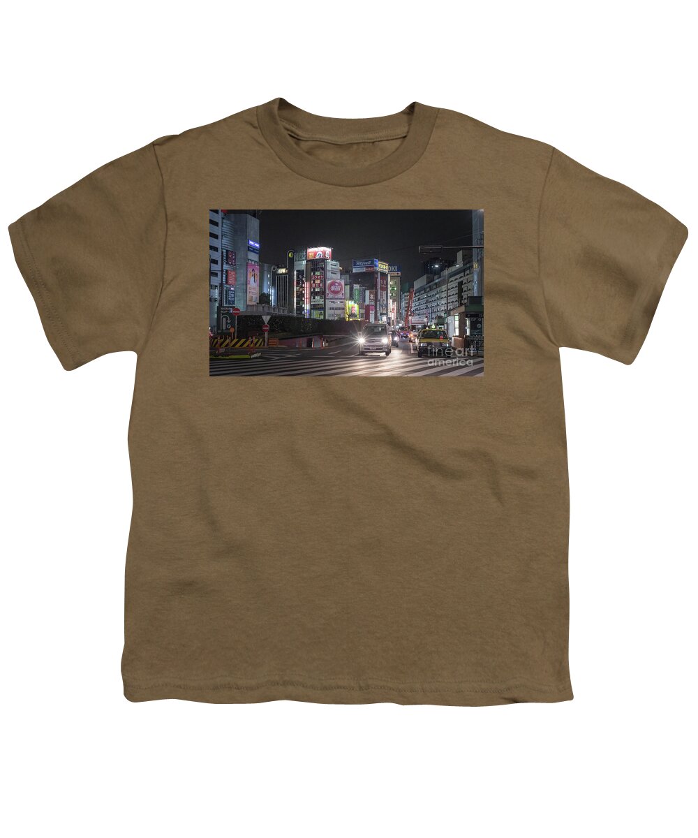 Pedestrians Youth T-Shirt featuring the photograph Tokyo Streets, Japan #1 by Perry Rodriguez