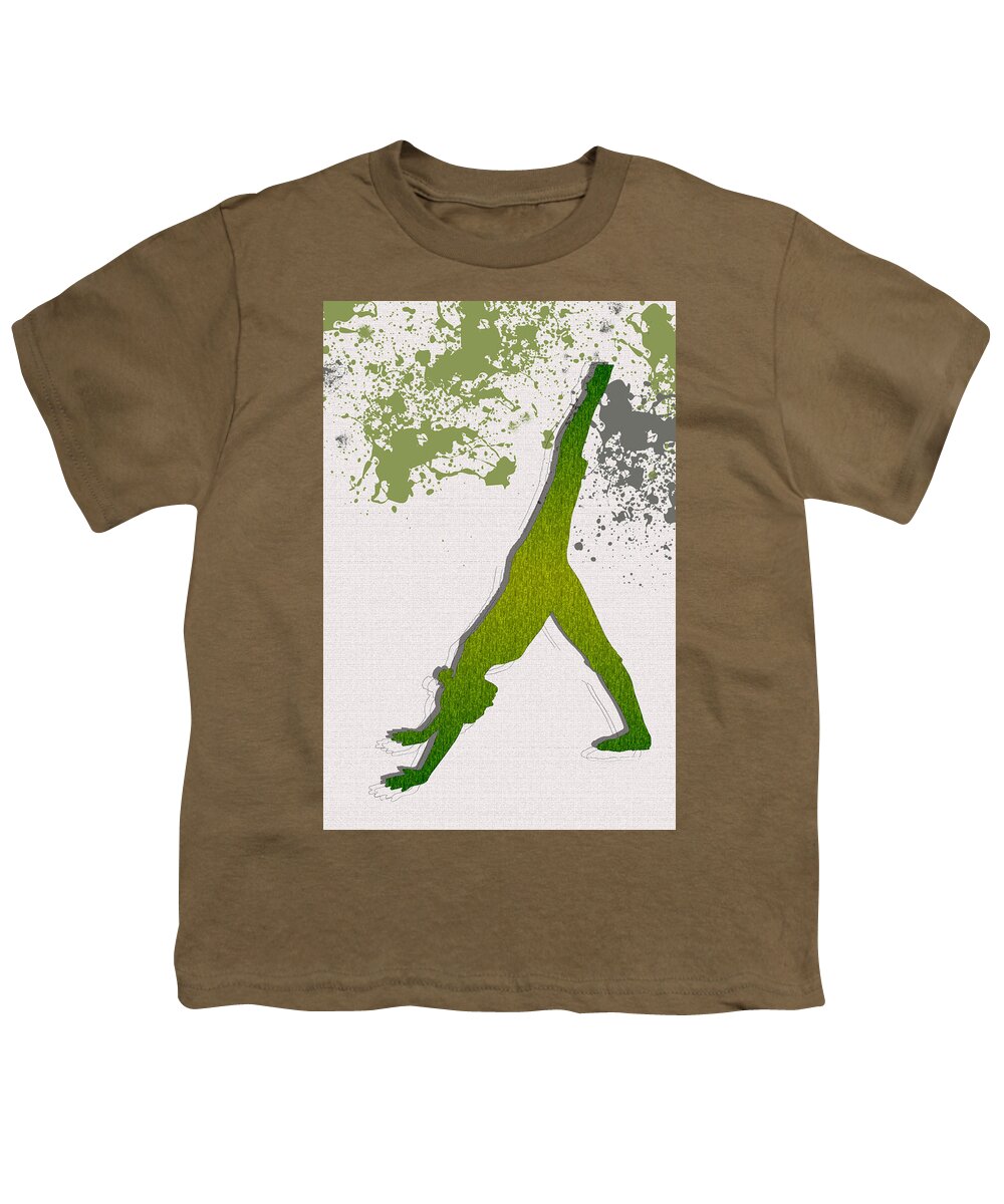 Downward Youth T-Shirt featuring the photograph Yoga Silhouet by Adriana Zoon