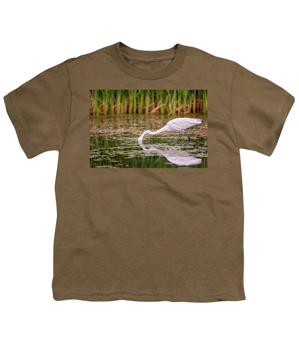 Animal Youth T-Shirt featuring the photograph White, Great Egret #14 by Peter Lakomy