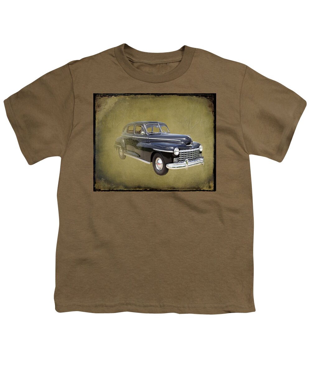 1946 Youth T-Shirt featuring the photograph 1946 Dodge D24C Sedan by David Dehner