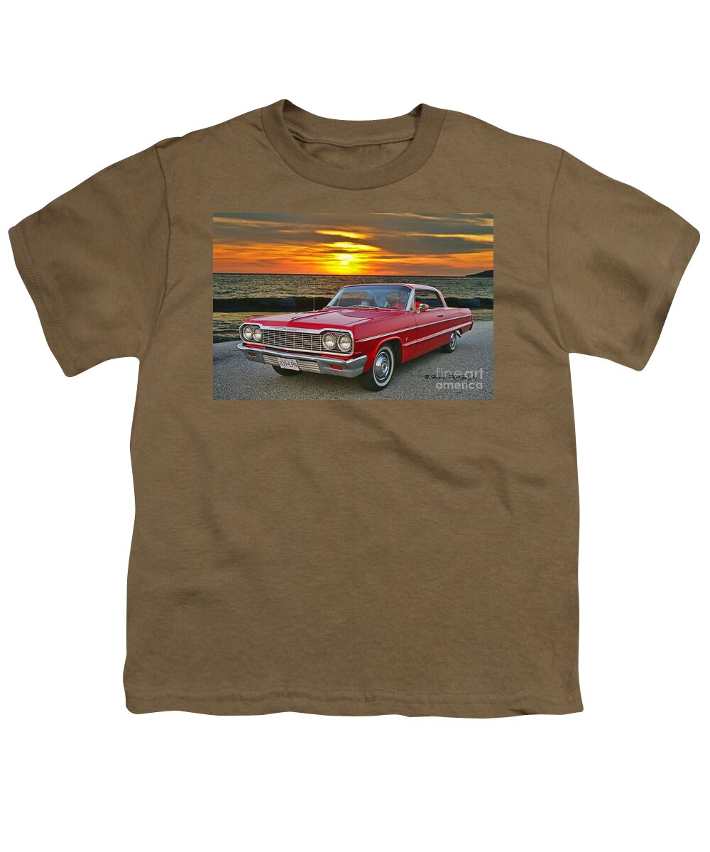 Cars Youth T-Shirt featuring the photograph 1964 Chevy Impala by Randy Harris