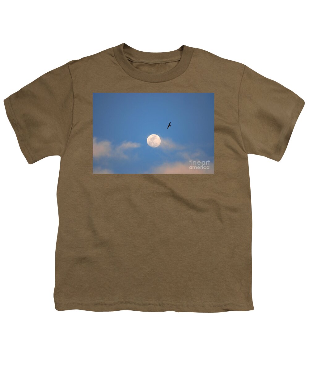  Moon Youth T-Shirt featuring the photograph 2- Moon Bird by Joseph Keane
