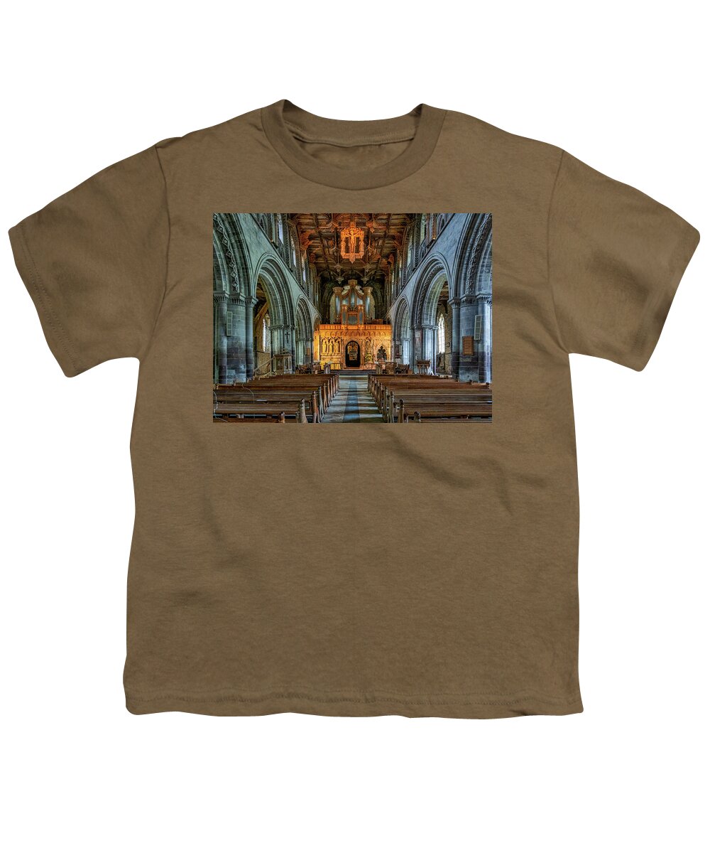 Anglican Youth T-Shirt featuring the photograph St Davids Cathedral #3 by Mark Llewellyn