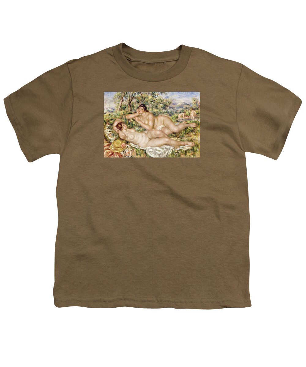 Pierre-auguste Renoir Youth T-Shirt featuring the painting The Bathers #8 by Pierre-Auguste Renoir