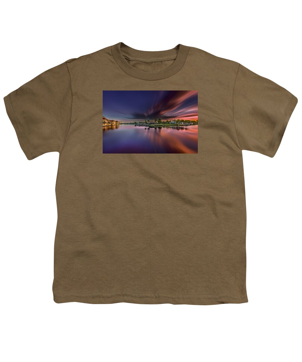 Naples Youth T-Shirt featuring the photograph Sunrise at Naples, Florida #6 by Peter Lakomy