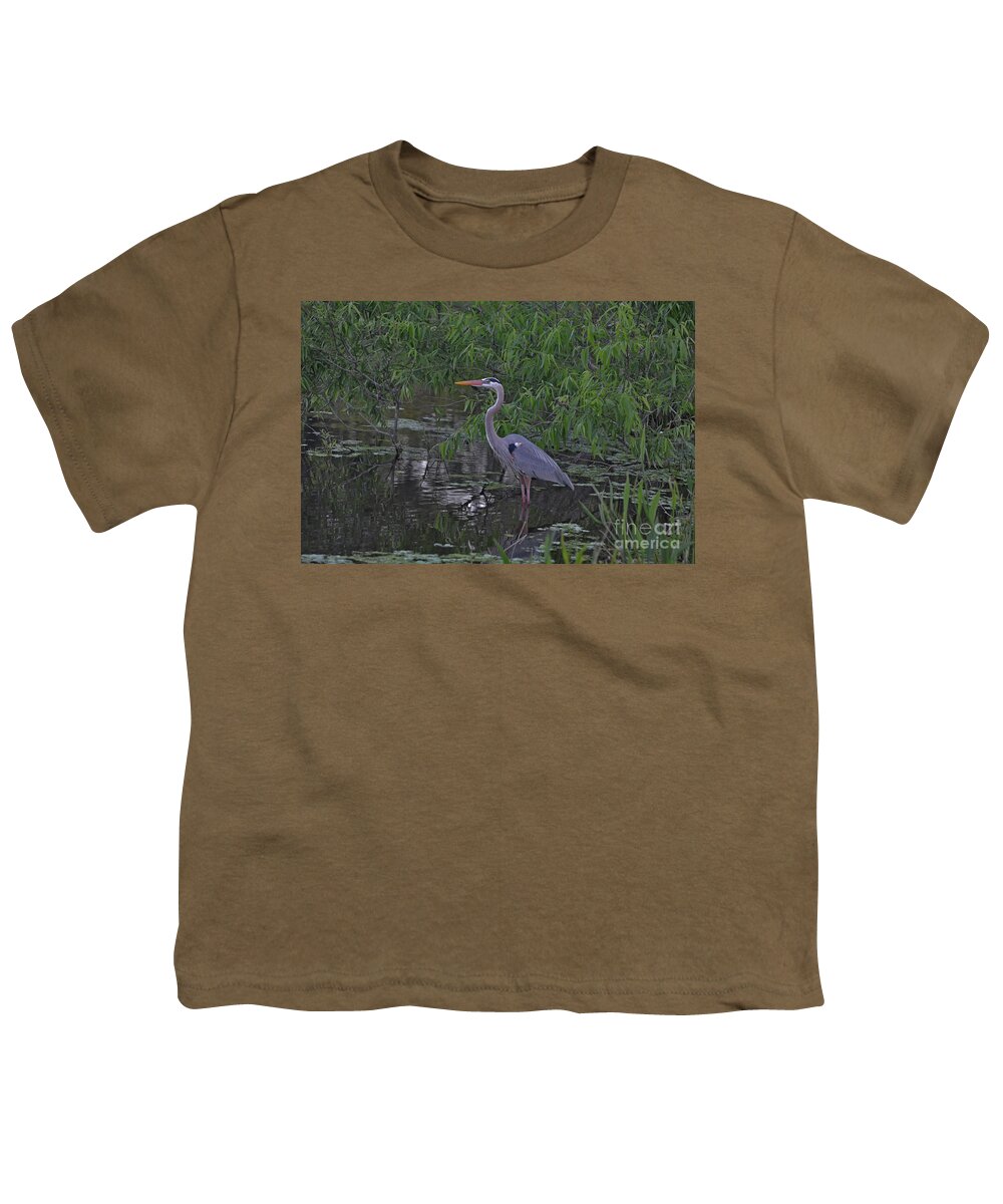 Great Blue Heron Youth T-Shirt featuring the photograph 9- Great Blue Heron by Joseph Keane