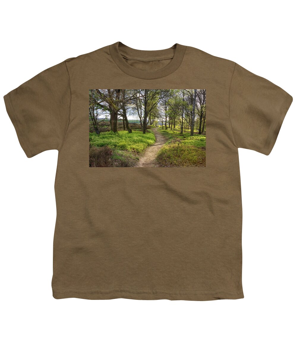 Grass Youth T-Shirt featuring the photograph A stroll in springtime on de Posbank in the Netherlands by Tim Abeln