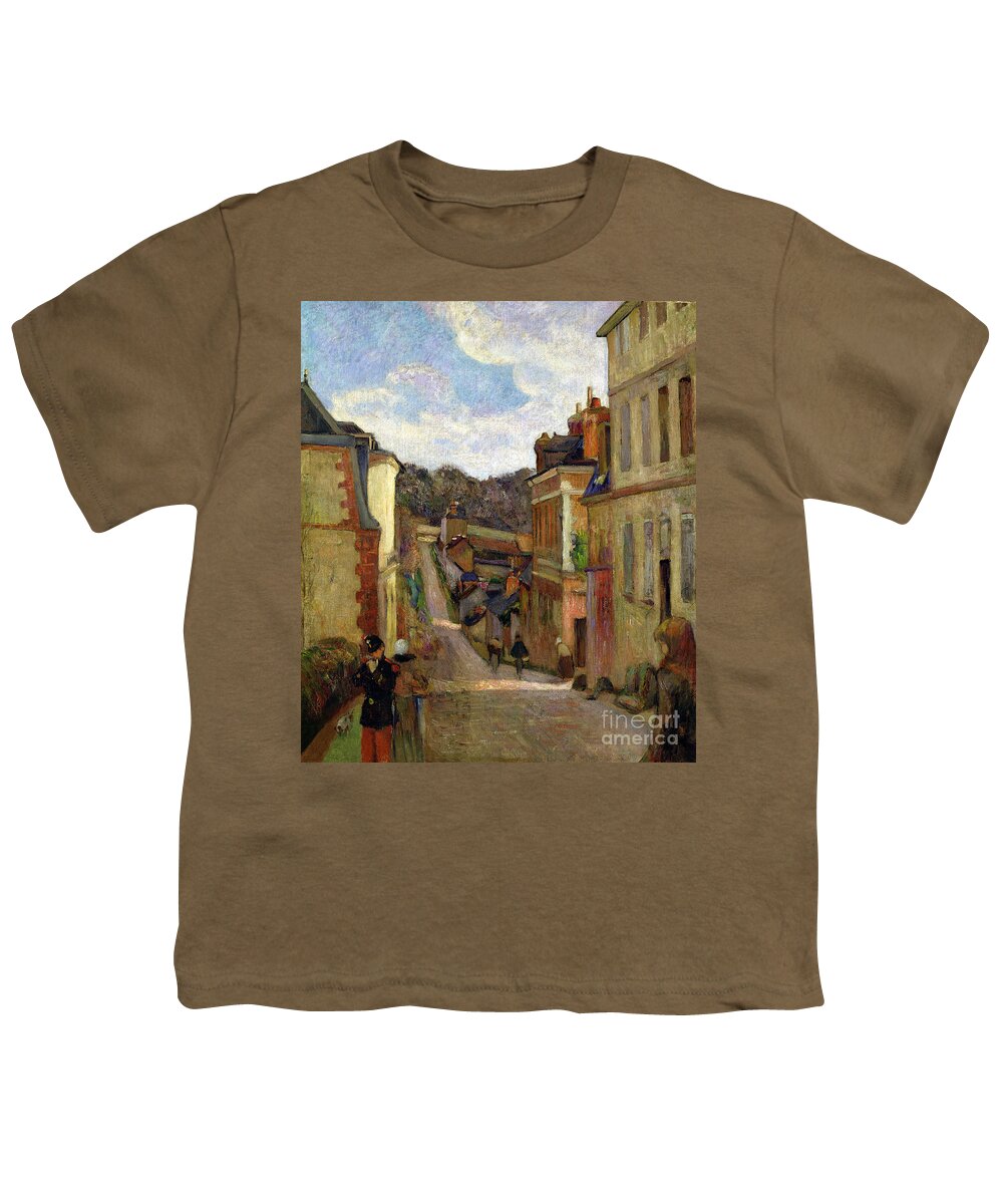 A Suburban Street Youth T-Shirt featuring the painting A Suburban Street by Paul Gauguin