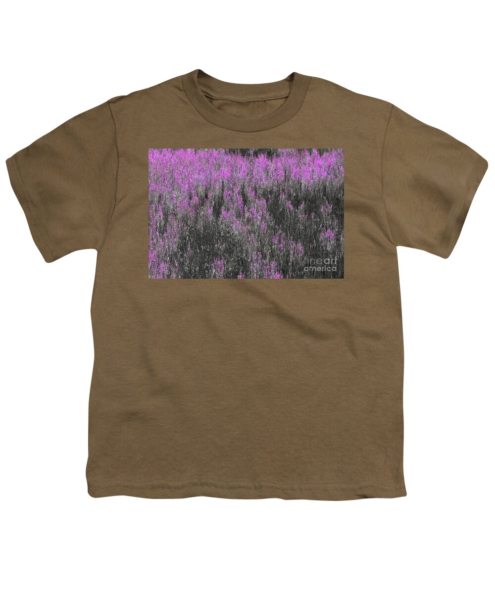 Impressionism Youth T-Shirt featuring the digital art A Suggestion of Wildflowers by Elizabeth McTaggart